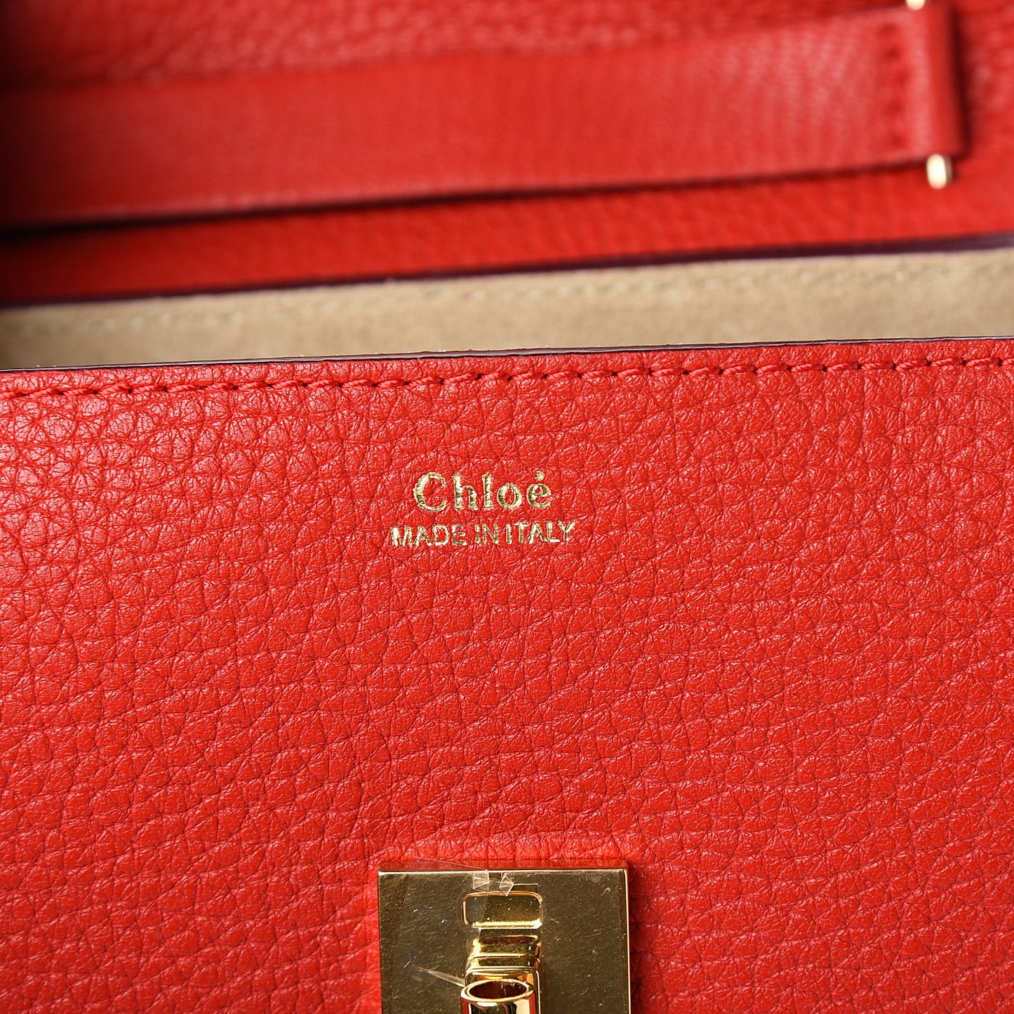 Grained Lambskin Mini Drew Shoulder Bag Plaid Red