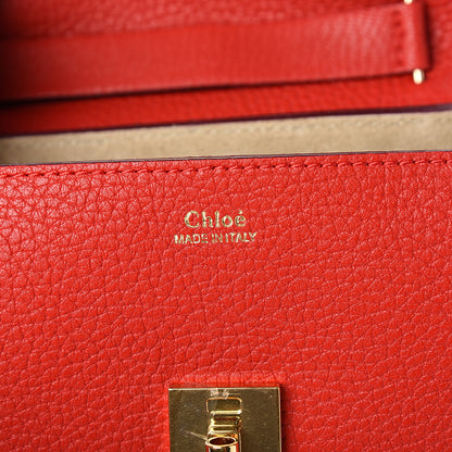 Chloe Grained Lambskin Mini Drew Shoulder Bag Plaid Red 5 of 8