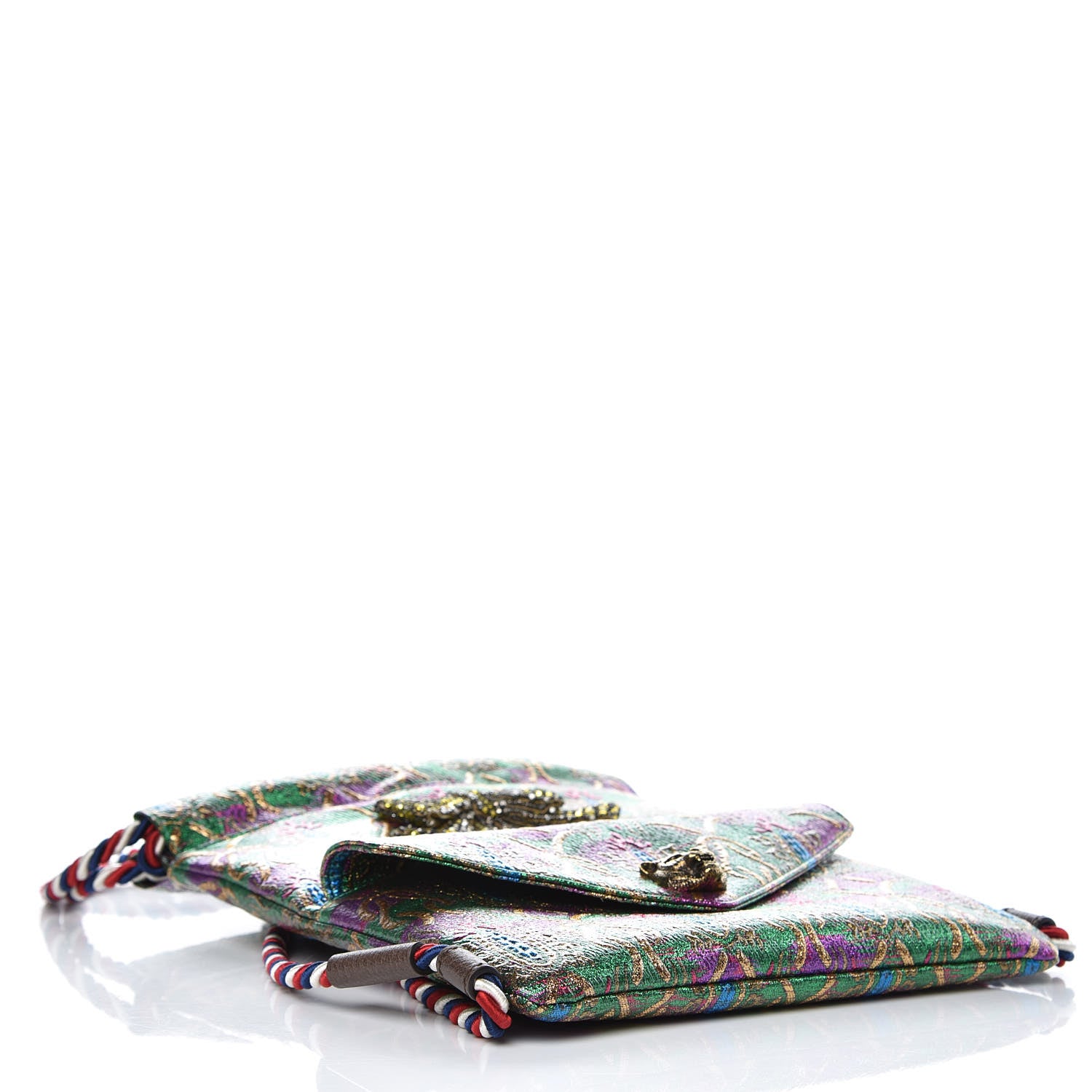 Gucci Brocade Animalier Bow Drawstring Backpack Multicolor 4 of 11