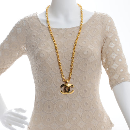 Chanel Quilted CC Long Chain Necklace Gold 2 of 6