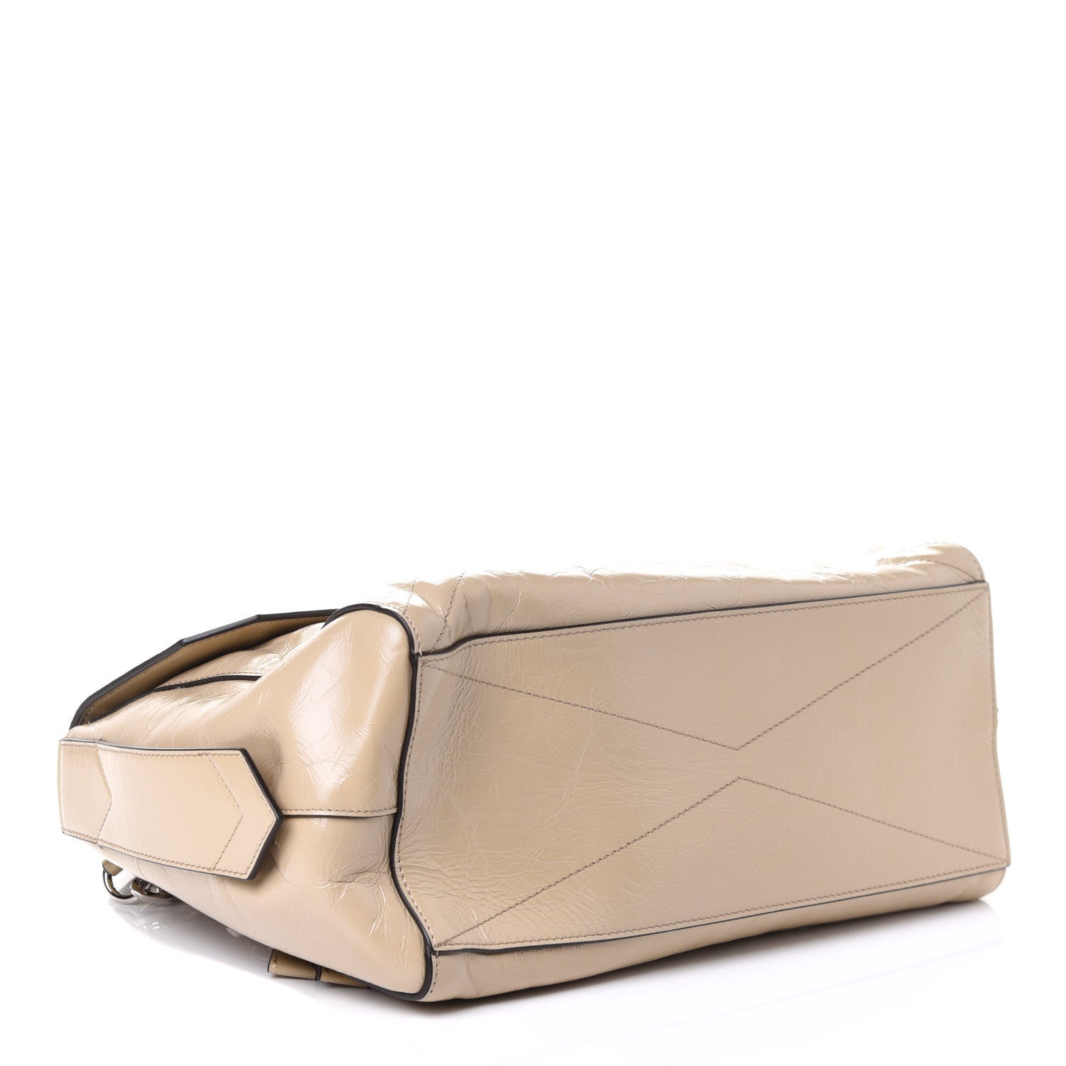 Givenchy Creased Patent Calfskin Medium ID Flap Dune 3 of 4
