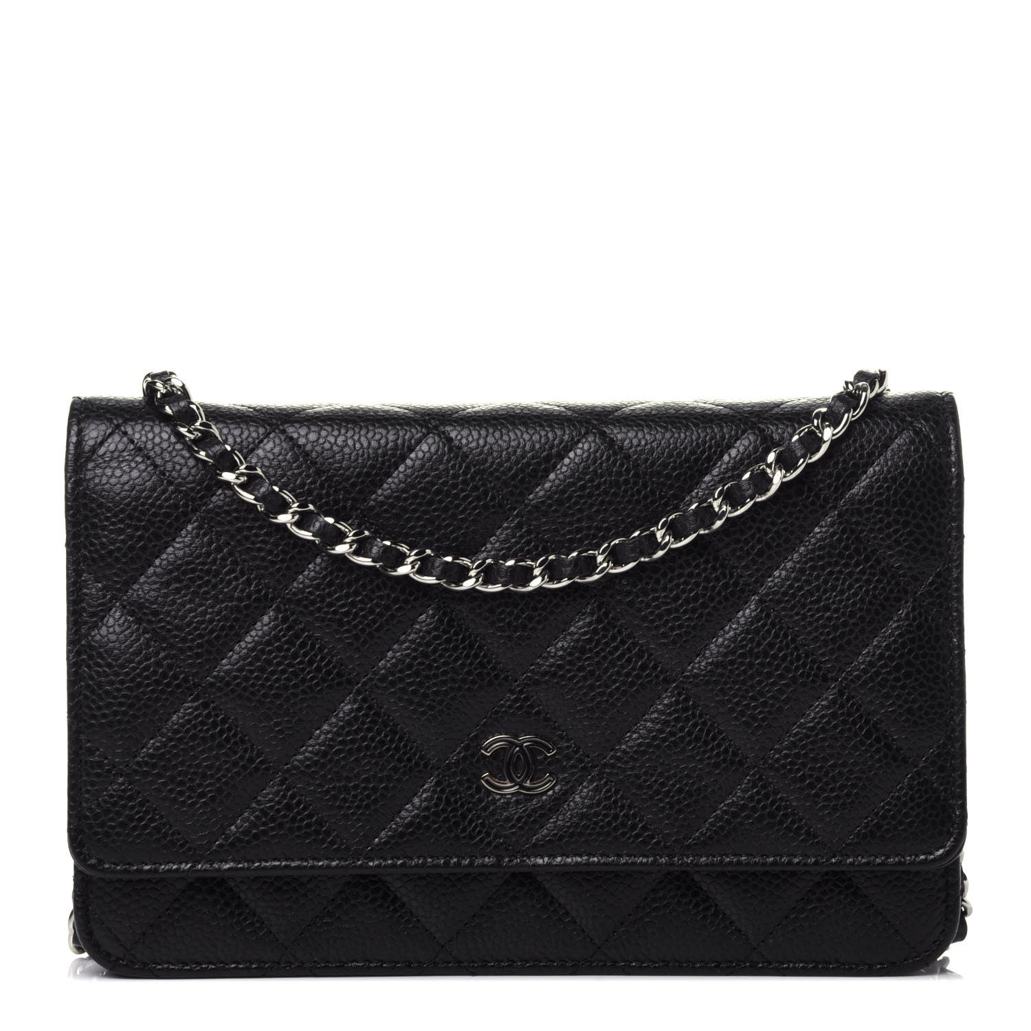 Chanel Caviar Quilted Wallet On Chain WOC Black 1 of 12