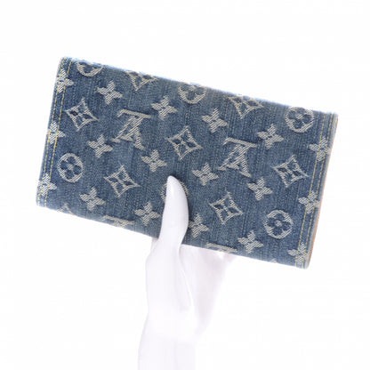 Louis Vuitton Denim Amelia Wallet Blue 2 of 8