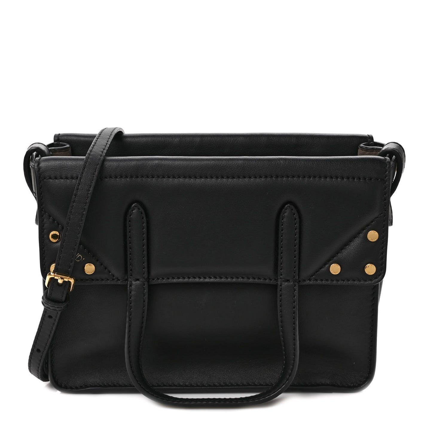 Vitello Grace Matte Small Flip Tote Black