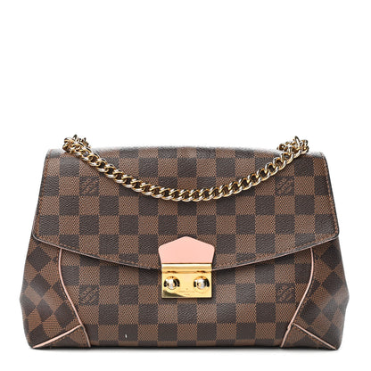 Louis Vuitton Damier Ebene Caissa Clutch Rose Ballerine 1 of 11