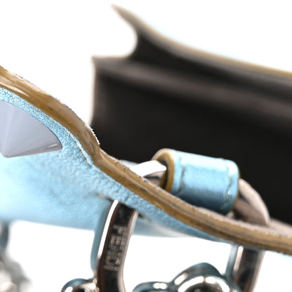 Fendi Vitello Catalan Mirror Scalloped Multi Studded Small Kan I Shoulder Bag Blue 9 of 10