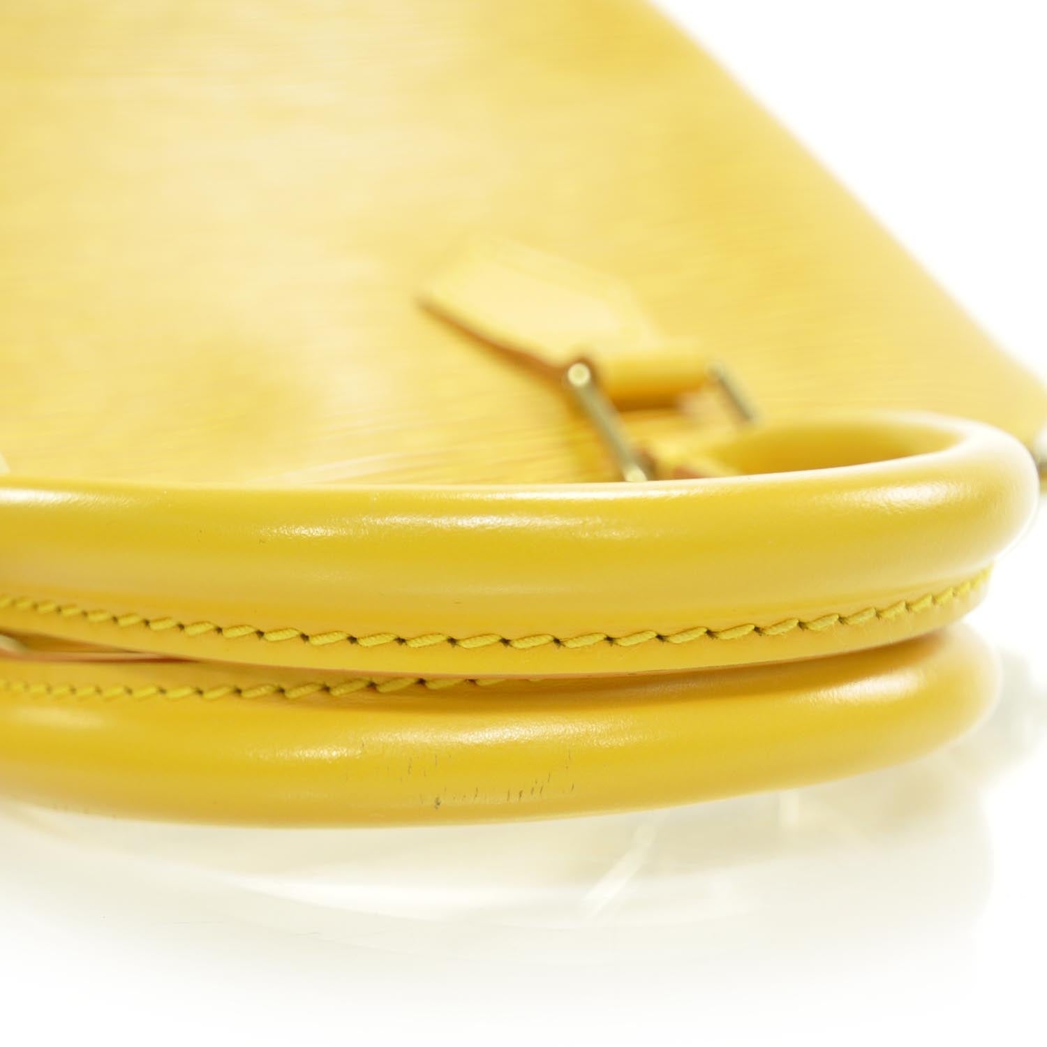Louis Vuitton Epi Alma Yellow 6 of 9