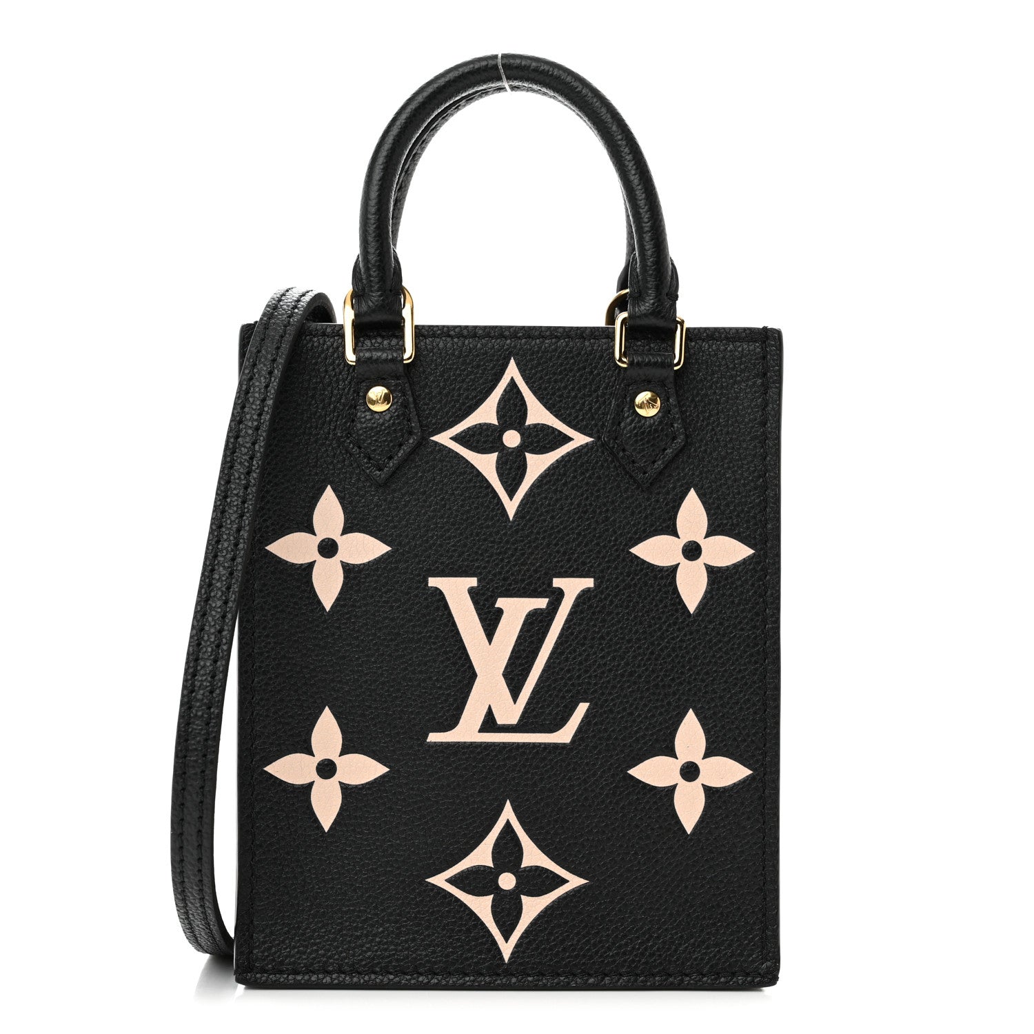 Louis Vuitton Empreinte Monogram Giant Petit Sac Plat Black Beige 1 of 9