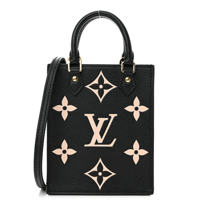 Louis Vuitton Empreinte Monogram Giant Petit Sac Plat Black Beige 1 of 9