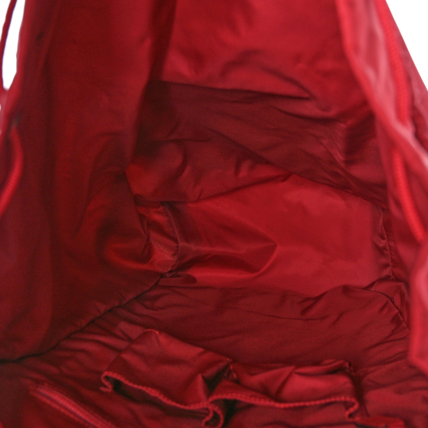Nylon Monogram Dollar Calfskin Medium Light Double Buckle Backpack Vibrant Red