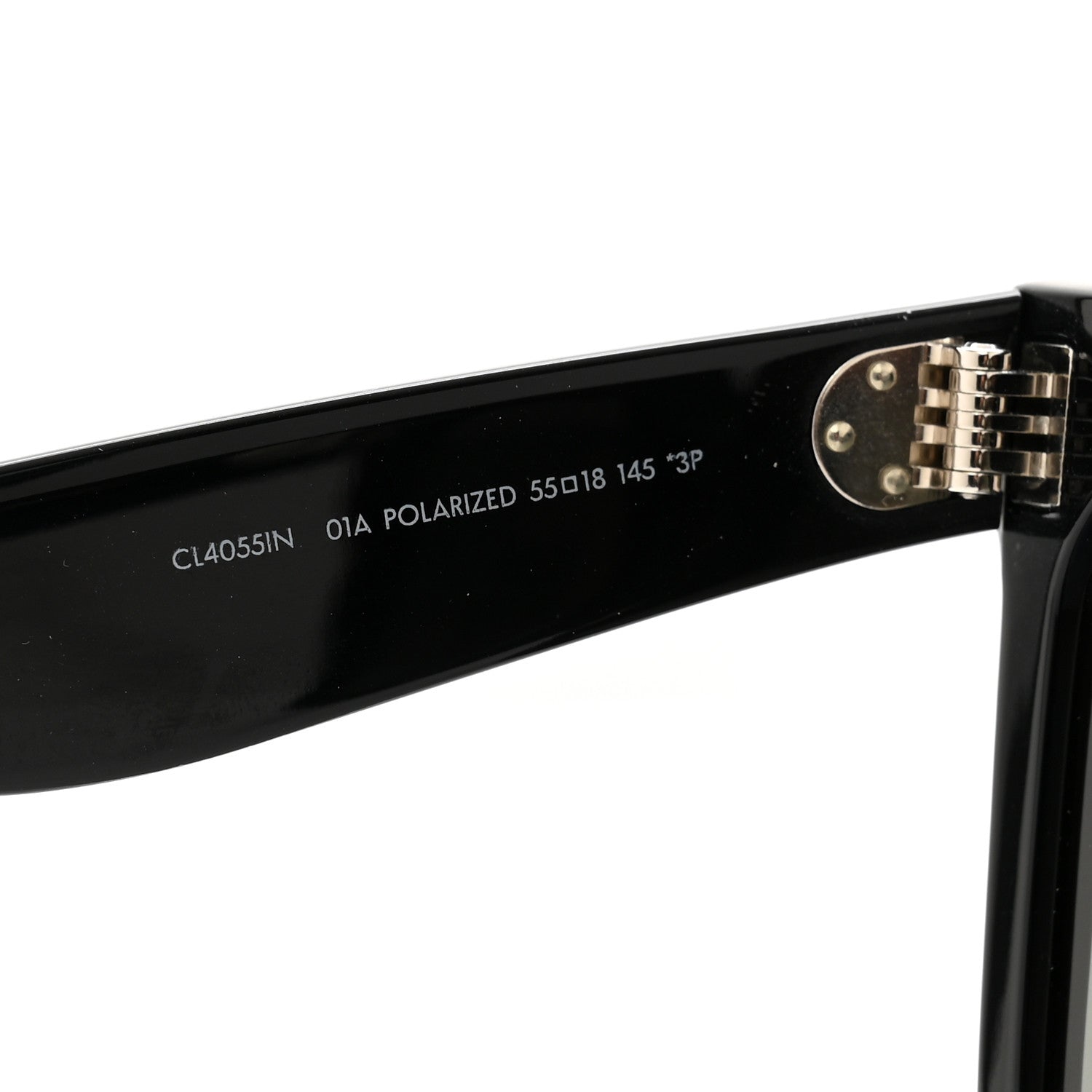 Celine Acetate Polarized Oversized Sunglasses CL4055IN Black 6 of 7