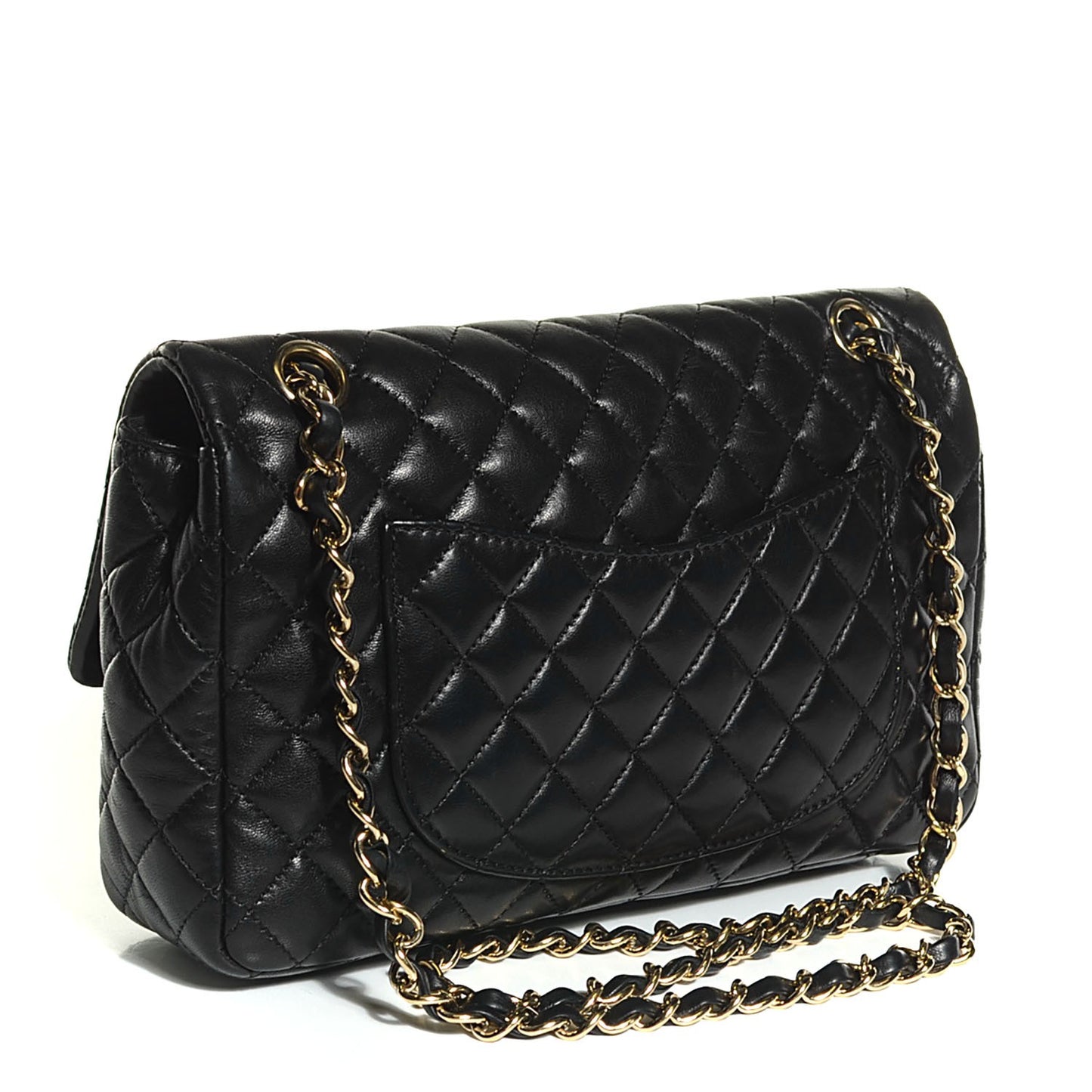Lambskin Quilted Valentine Charms Medium Single Flap Black