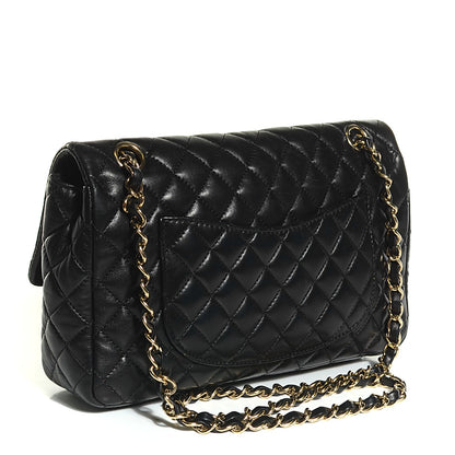 Chanel Lambskin Quilted Valentine Charms Medium Single Flap Black 3 of 8