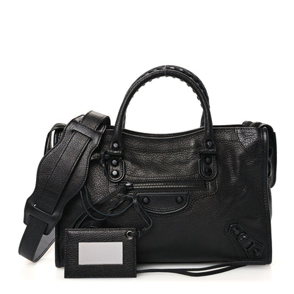 Balenciaga Chevre Black Metallic Edge Hardware S City Black 3 of 11