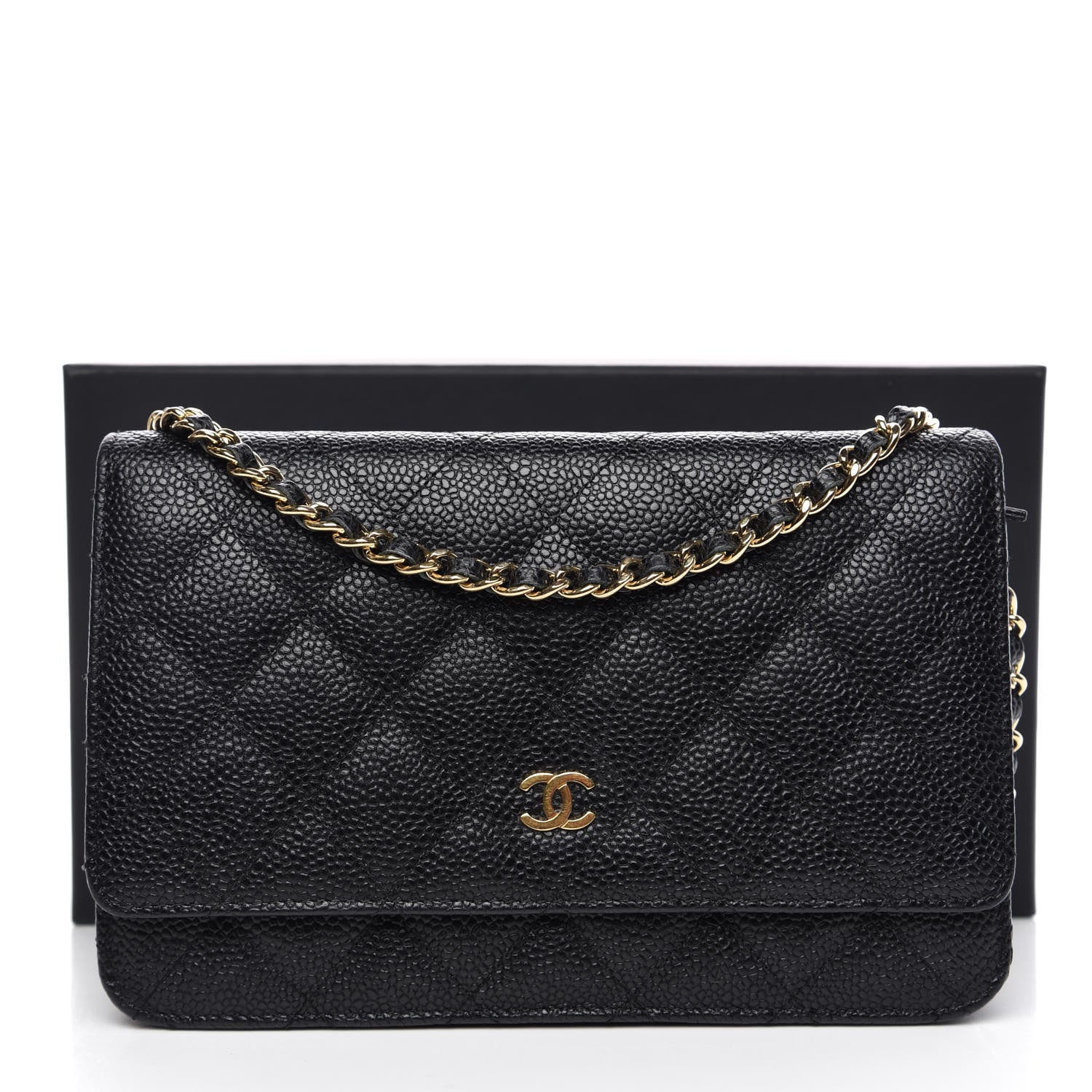 Chanel Caviar Quilted Wallet On Chain WOC Black 11 of 11