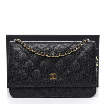 Chanel Caviar Quilted Wallet On Chain WOC Black 11 of 11
