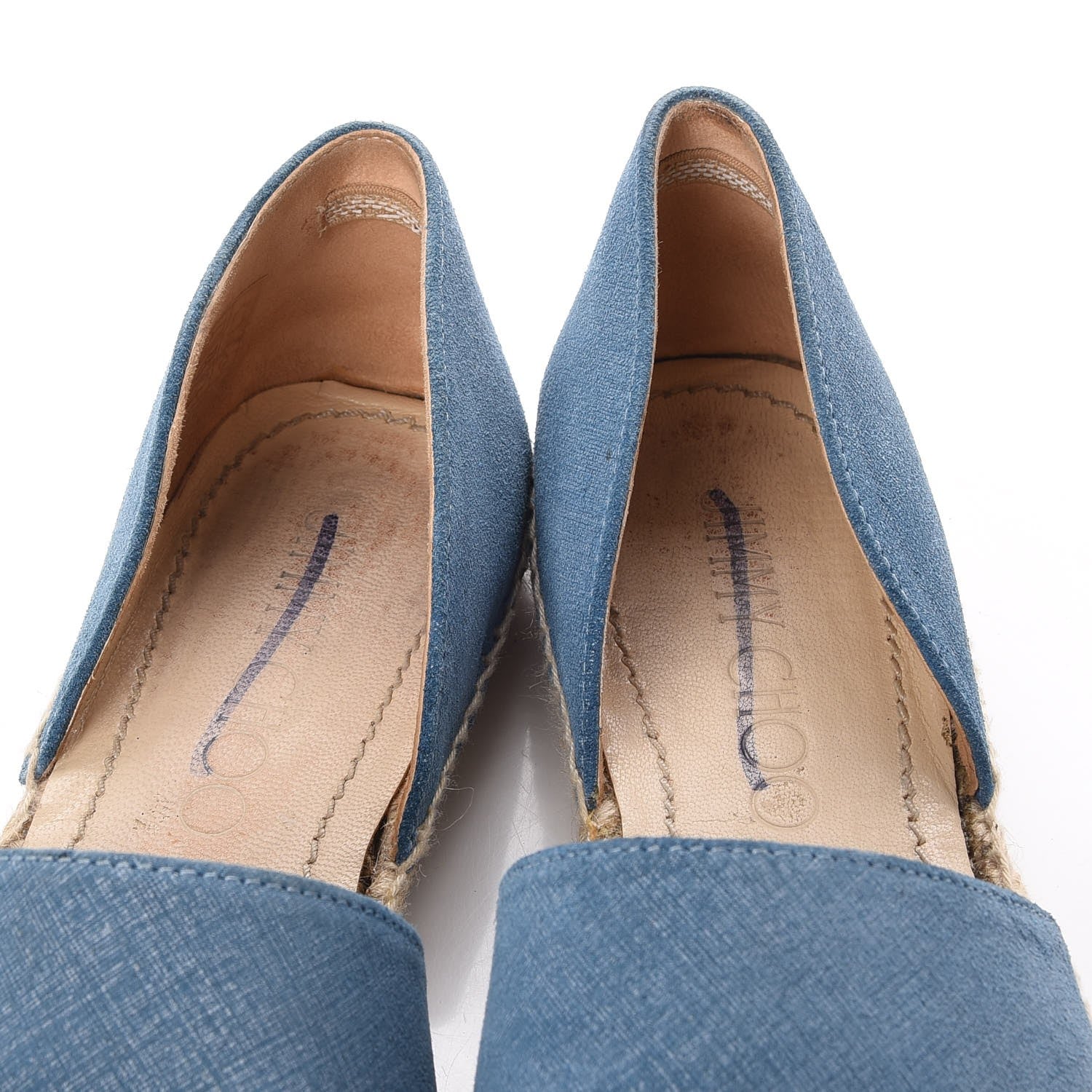 Jimmy Choo Denim Dreya D'Orsay Espadrilles 37 Blue 9 of 10