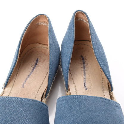 Jimmy Choo Denim Dreya D'Orsay Espadrilles 37 Blue 9 of 10