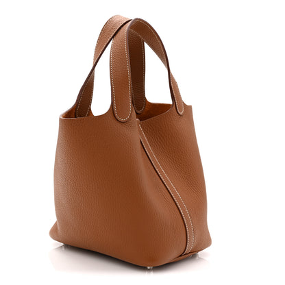 Hermes Taurillon Clemence Picotin Lock 18 PM Gold 3 of 11