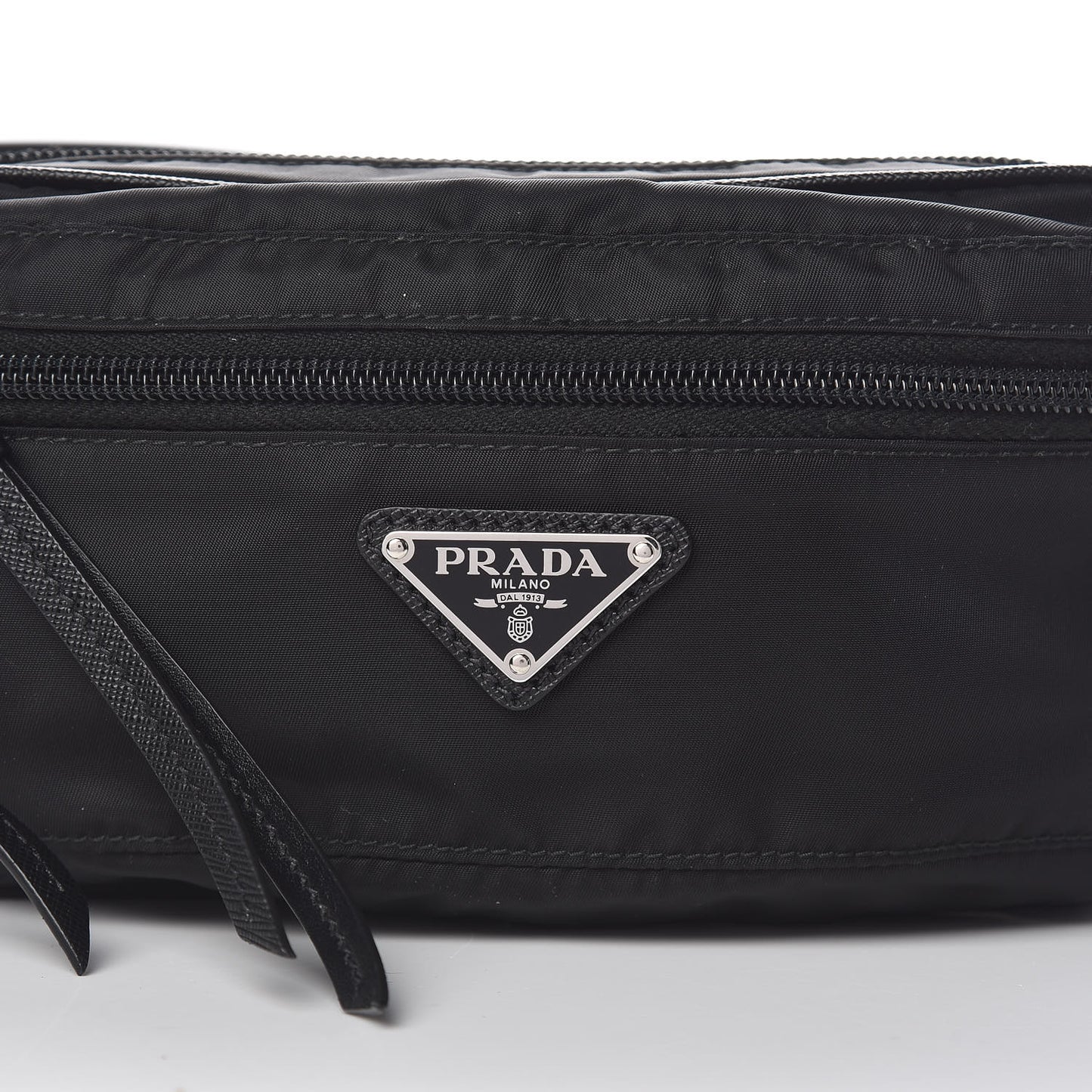 Tessuto Nylon Saffiano Belt Bag Black