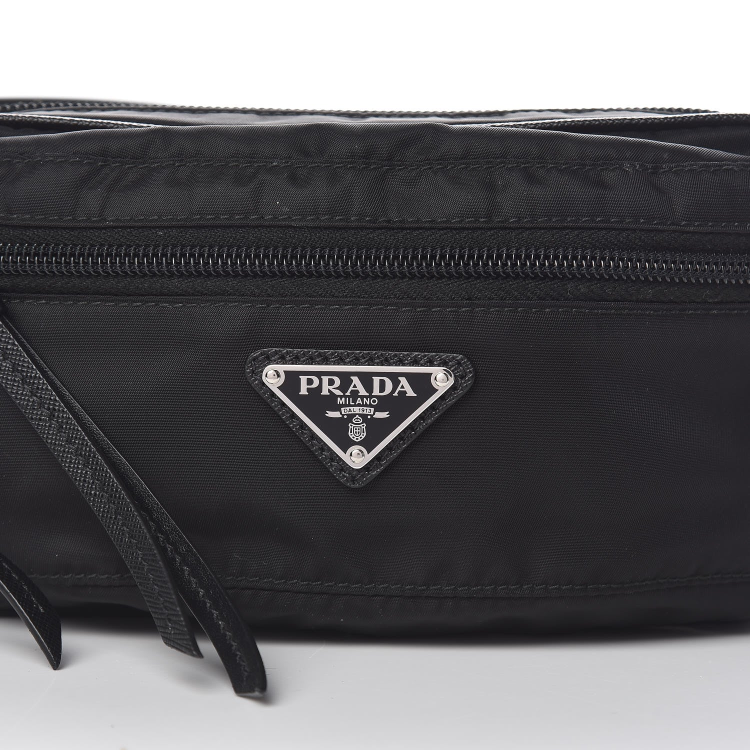 Prada Tessuto Nylon Saffiano Belt Bag Black 8 of 10