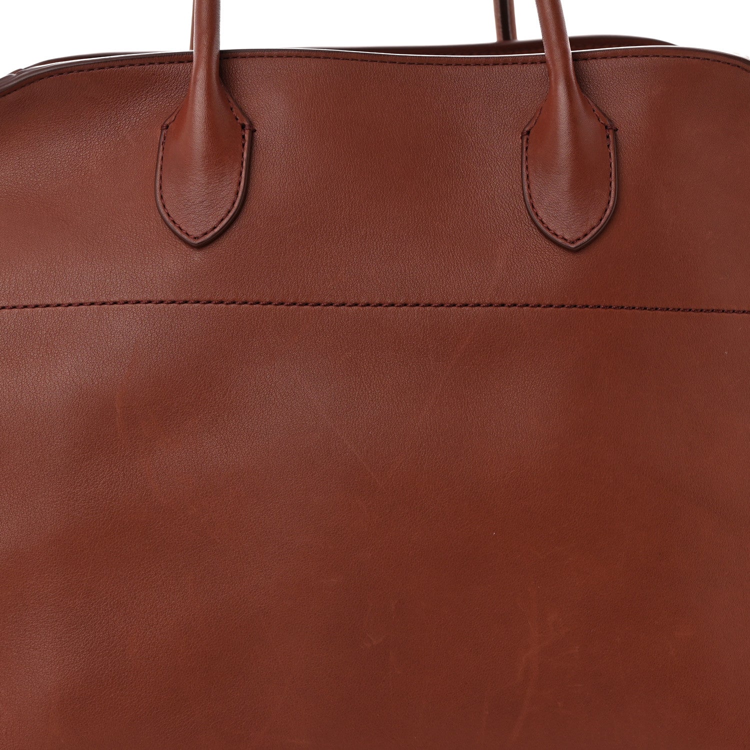 The Row Polished Saddle Calfskin Soft Margaux 15 Cognac 7 of 18
