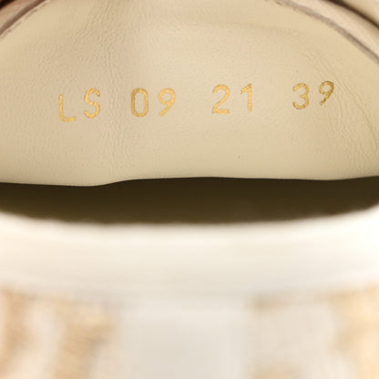 Christian Dior Canvas Oblique Walk'N'Dior Low Top Sneakers 39 Gold 8 of 9