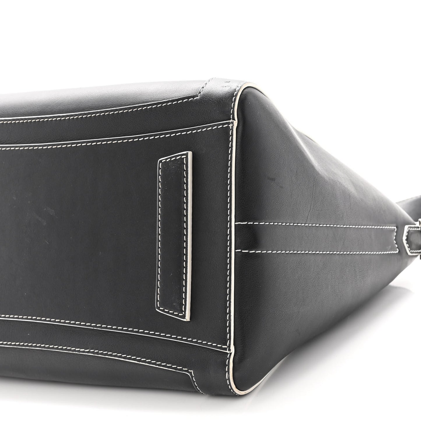 Calfskin Contrast Stitched Medium Antigona Black