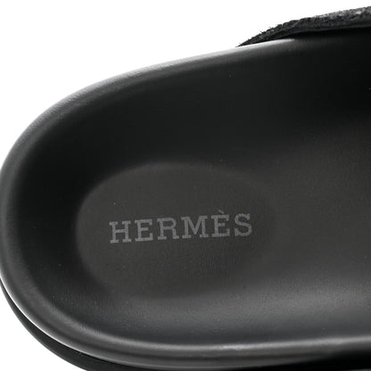 Hermes Suede Calfskin Go Mules 40.5 Black 7 of 8