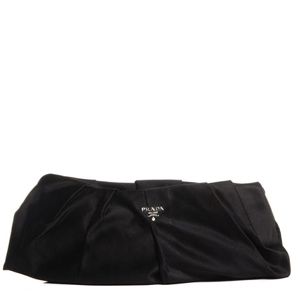 Prada Satin Pochette Clutch Black 1 of 9