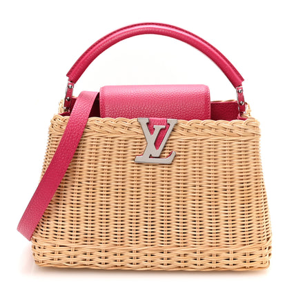 Louis Vuitton Rattan Calfskin Capucines BB Pink 1 of 10