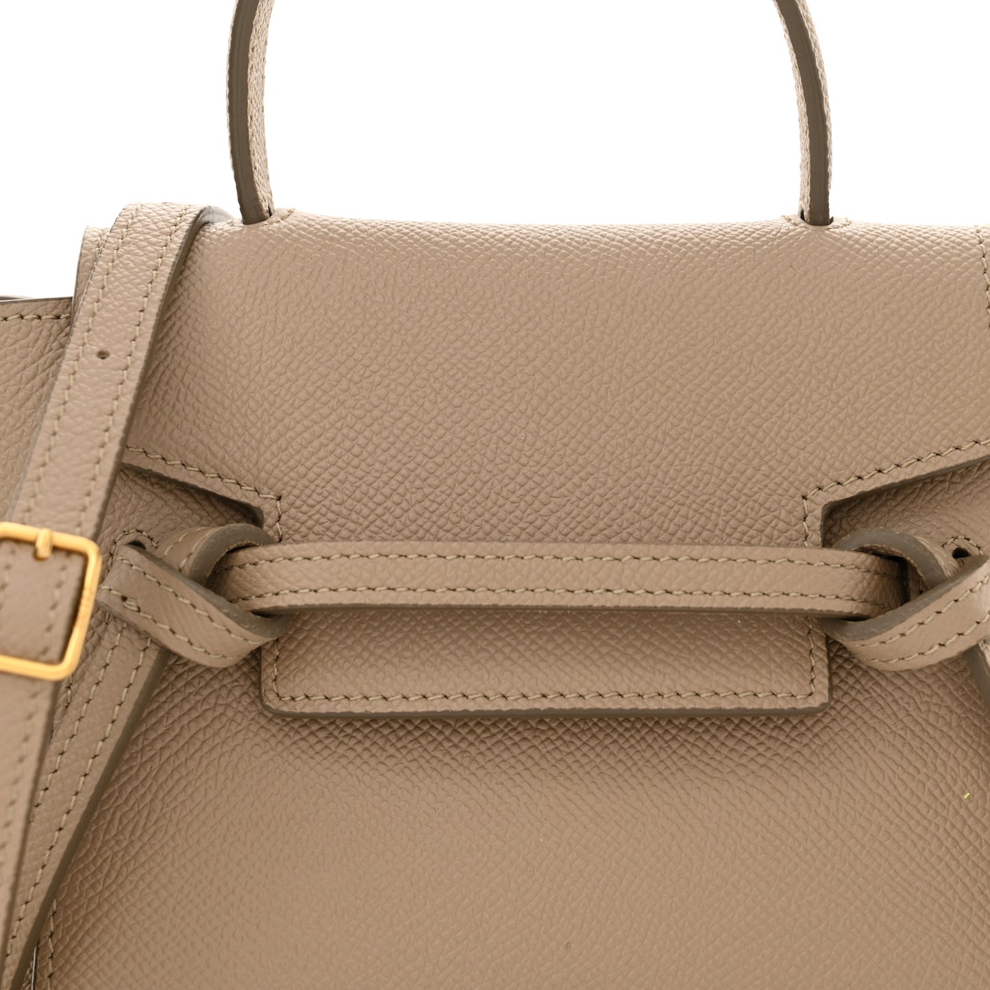 Grained Calfskin Pico Belt Bag Light Taupe