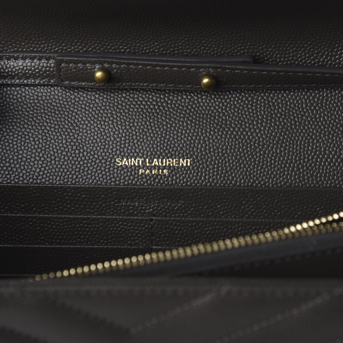 Grain De Poudre Matelasse Chevron Monogram Chain Wallet Pebble