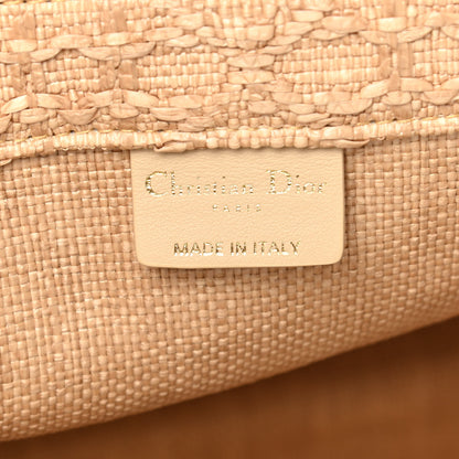 Christian Dior Raffia Cannage Medium Book Tote Natural 6 of 10