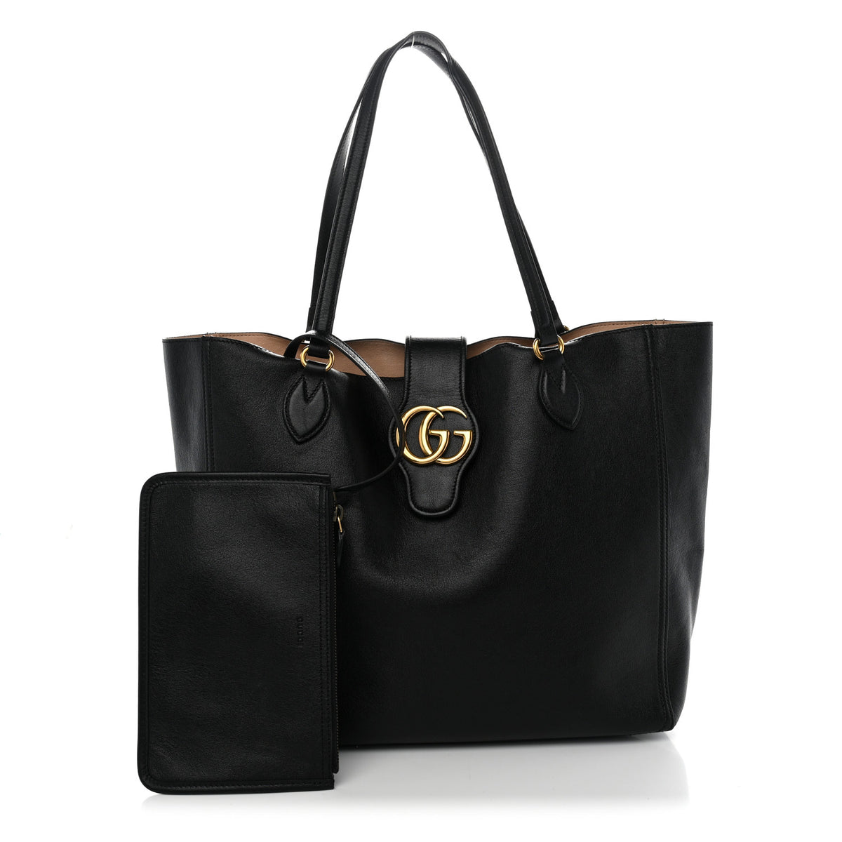 Gucci Grained Calfskin Small Dahlia Tote Black 3 of 12