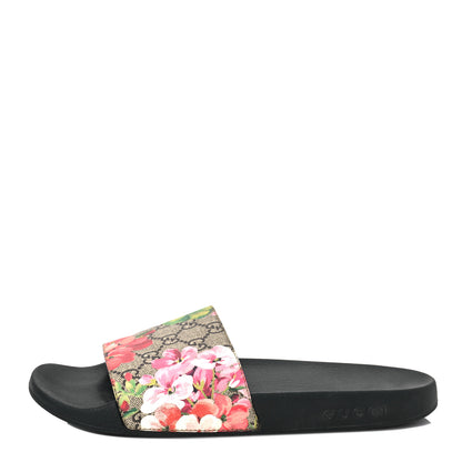 Gucci GG Supreme Monogram Blooms Slide Sandals 42 Beige Multicolor 1 of 6