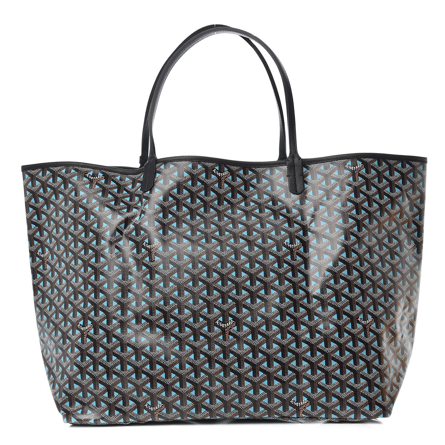 Goyard Goyardine Saint Louis Claire Voie GM Black Blue 3 of 11