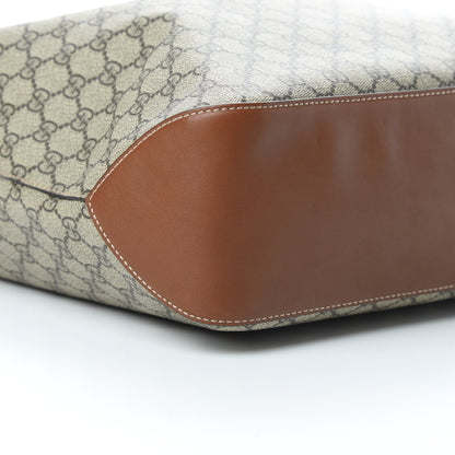 Gucci GG Supreme Monogram Large Linea A Hobo Light Brown 10 of 12