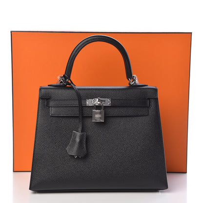 Hermes Epsom Kelly Sellier 25 Black 38 of 38