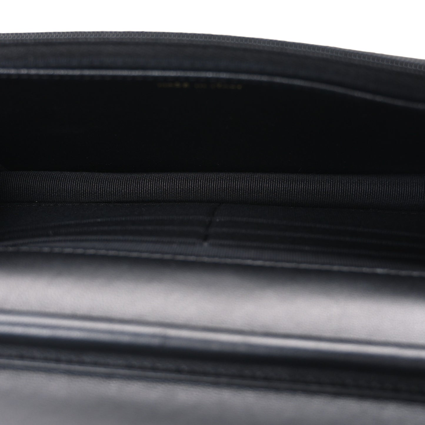 Lambskin Pearl Strass Quilted CC Wallet on Chain WOC Black