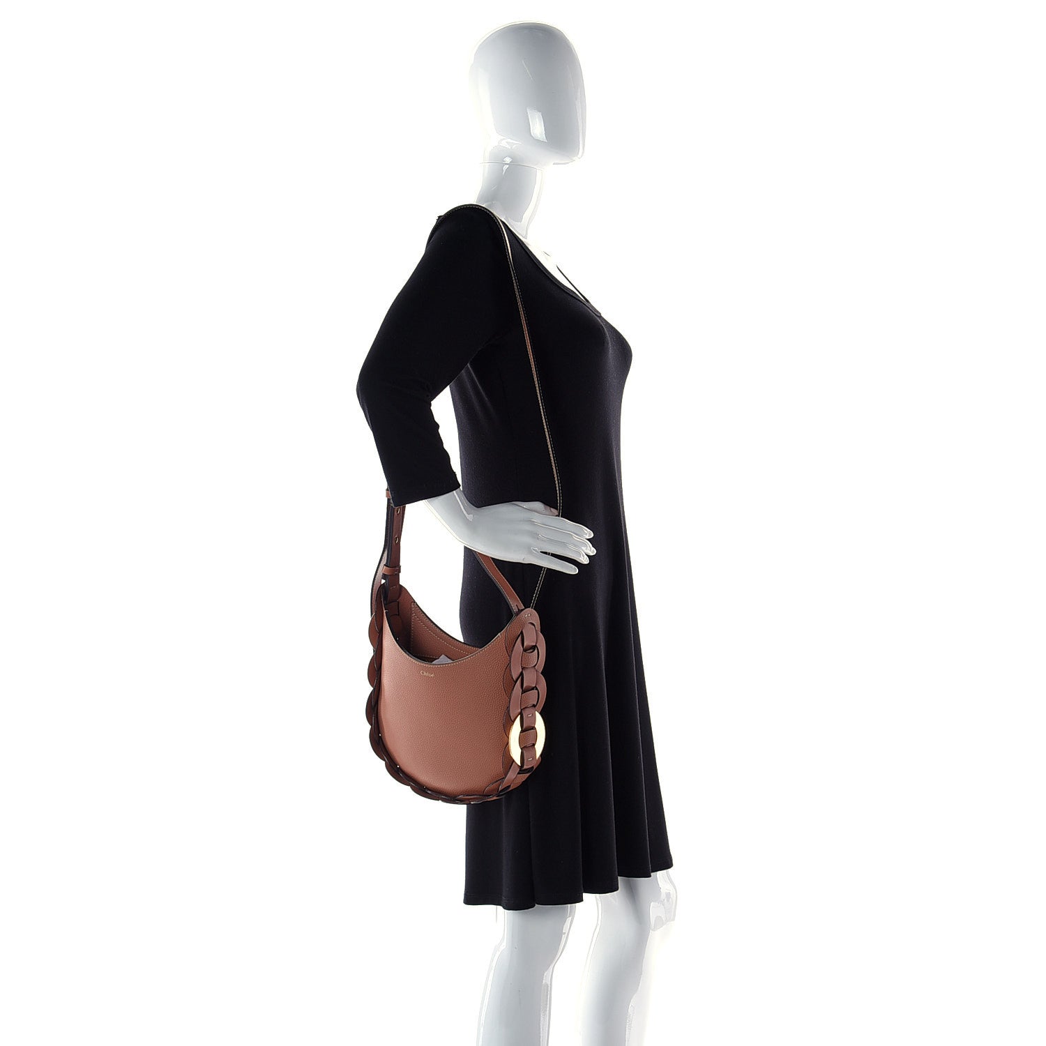 Chloe Small Grain Smooth Calfskin Small Darryl Hobo Muted Brown 10 of 10