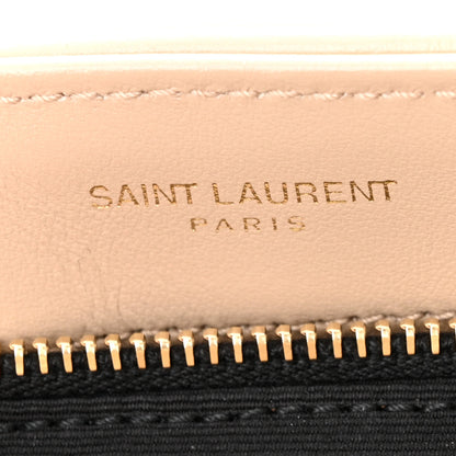 Saint Laurent Calfskin Y Quilted Monogram Toy Loulou Crossbody Bag Dark Beige 7 of 12