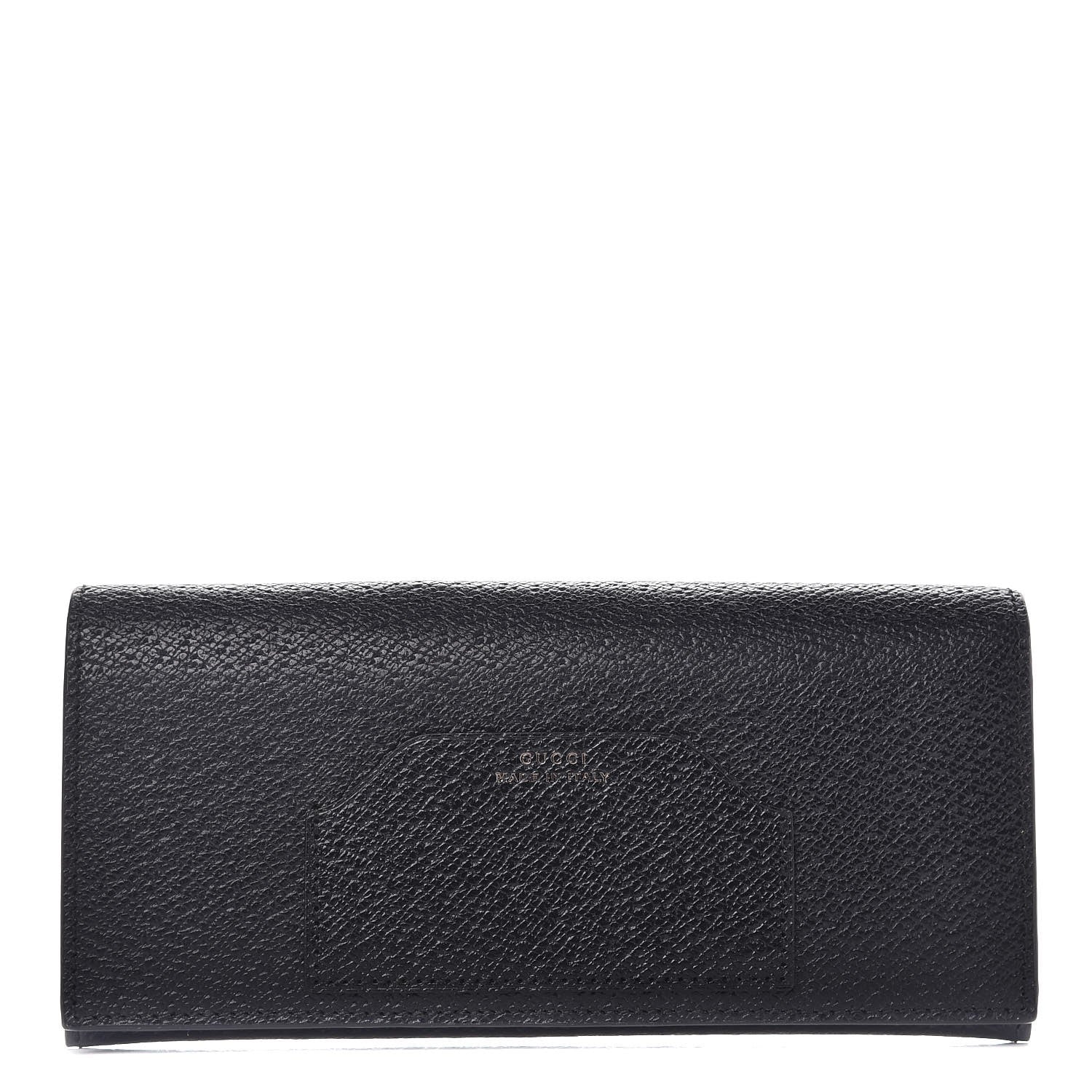Gucci Calfskin Dandy New Chester Continental Flap Wallet Black 1 of 9