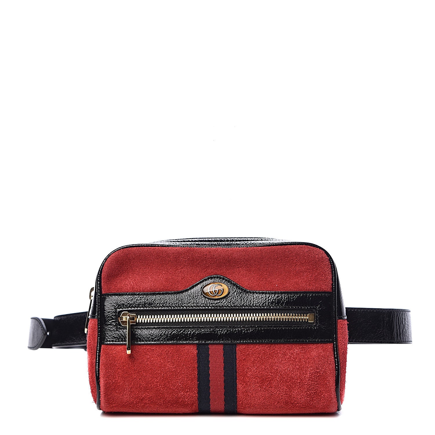 Gucci Suede Small Ophidia Belt Bag 95 38 Hibiscus Red 1 of 10