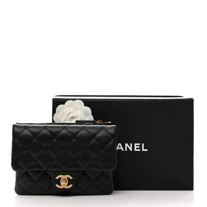 Chanel Shiny Caviar Pick Me Up Flap Belt Bag Black 11 of 11