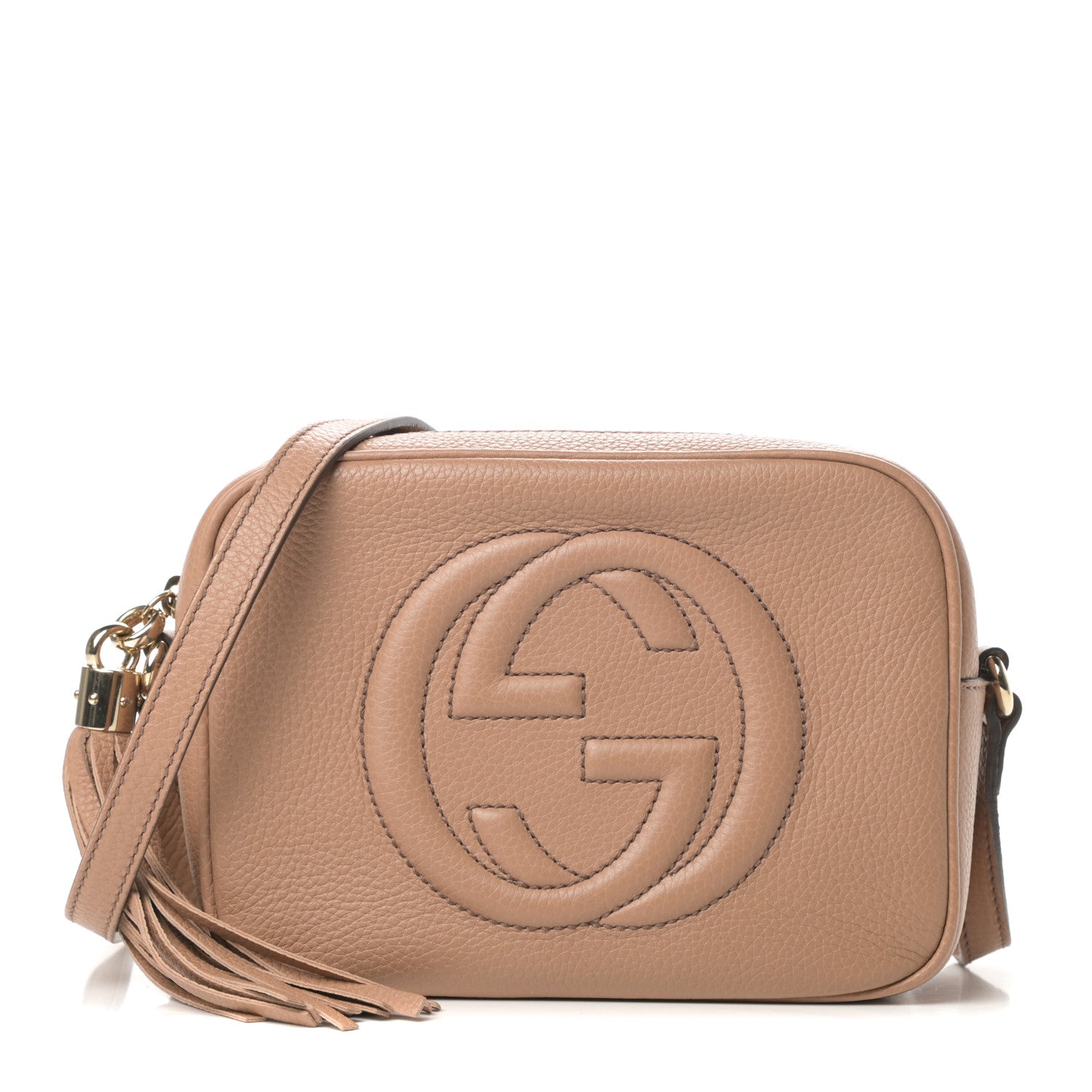 Gucci Pebbled Calfskin Small Soho Disco Bag Camelia 1 of 11