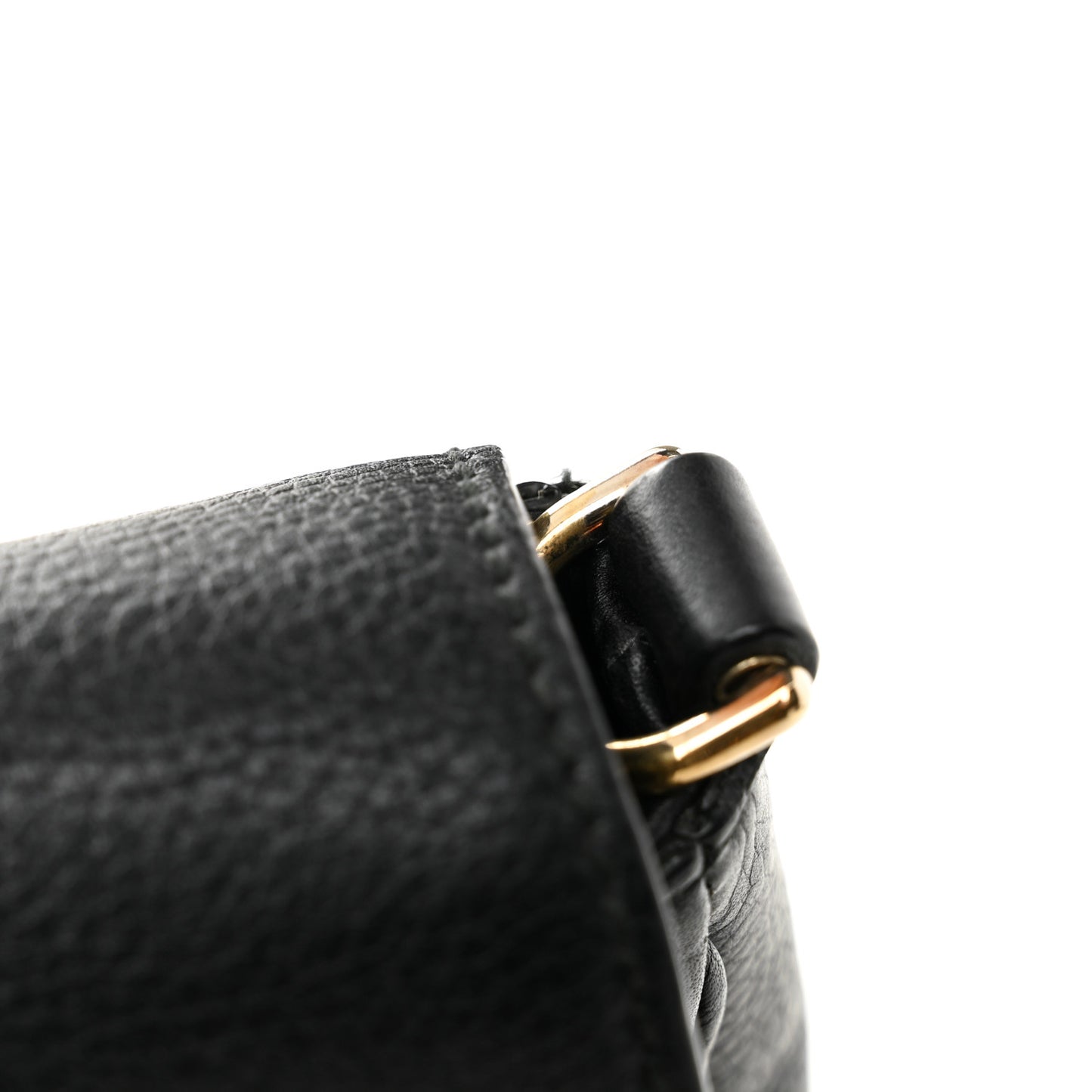Pebbled Calfskin Small Soho Flap Crossbody Black
