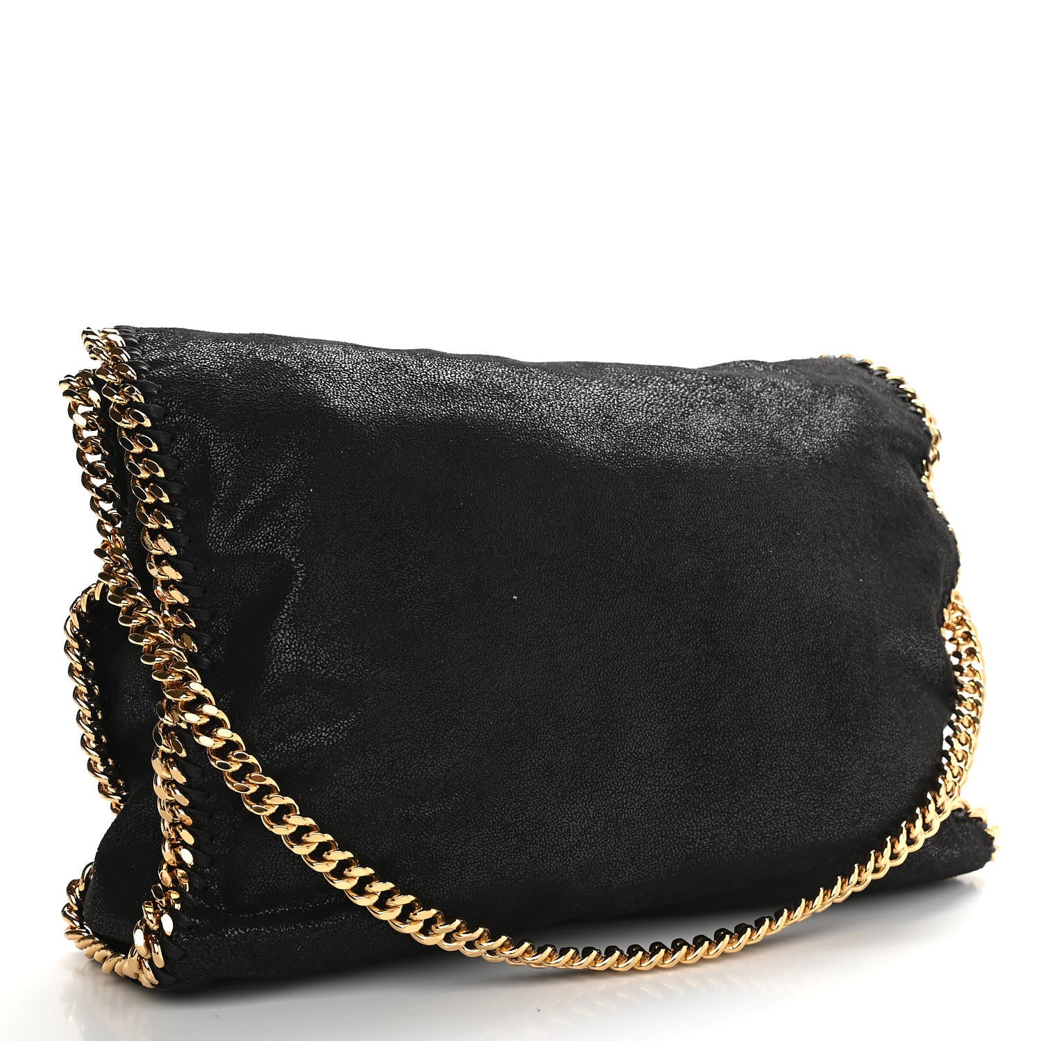 Stella McCartney Shaggy Deer Small Falabella Fold Over Tote Black 3 of 11