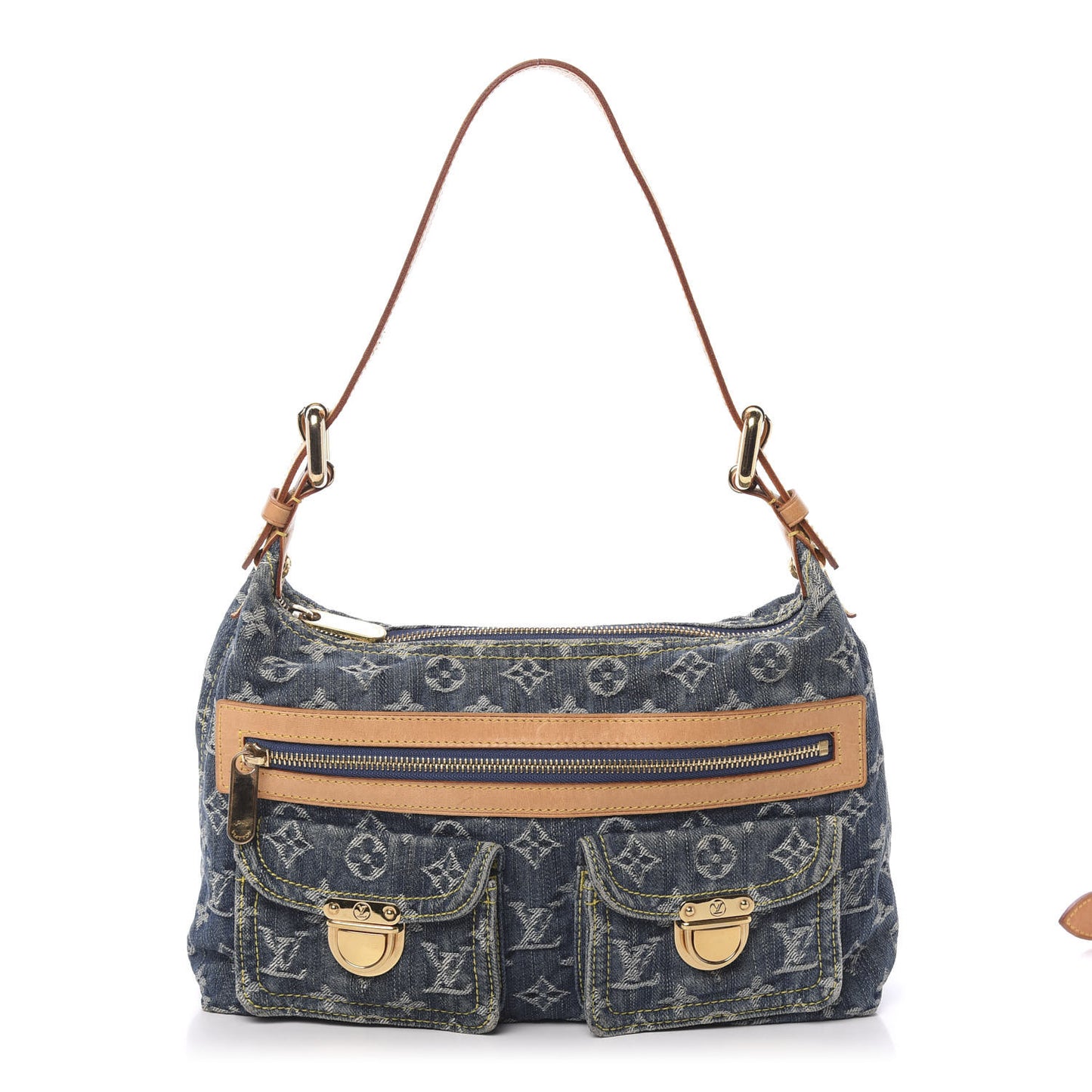 Monogram Denim Baggy PM Blue