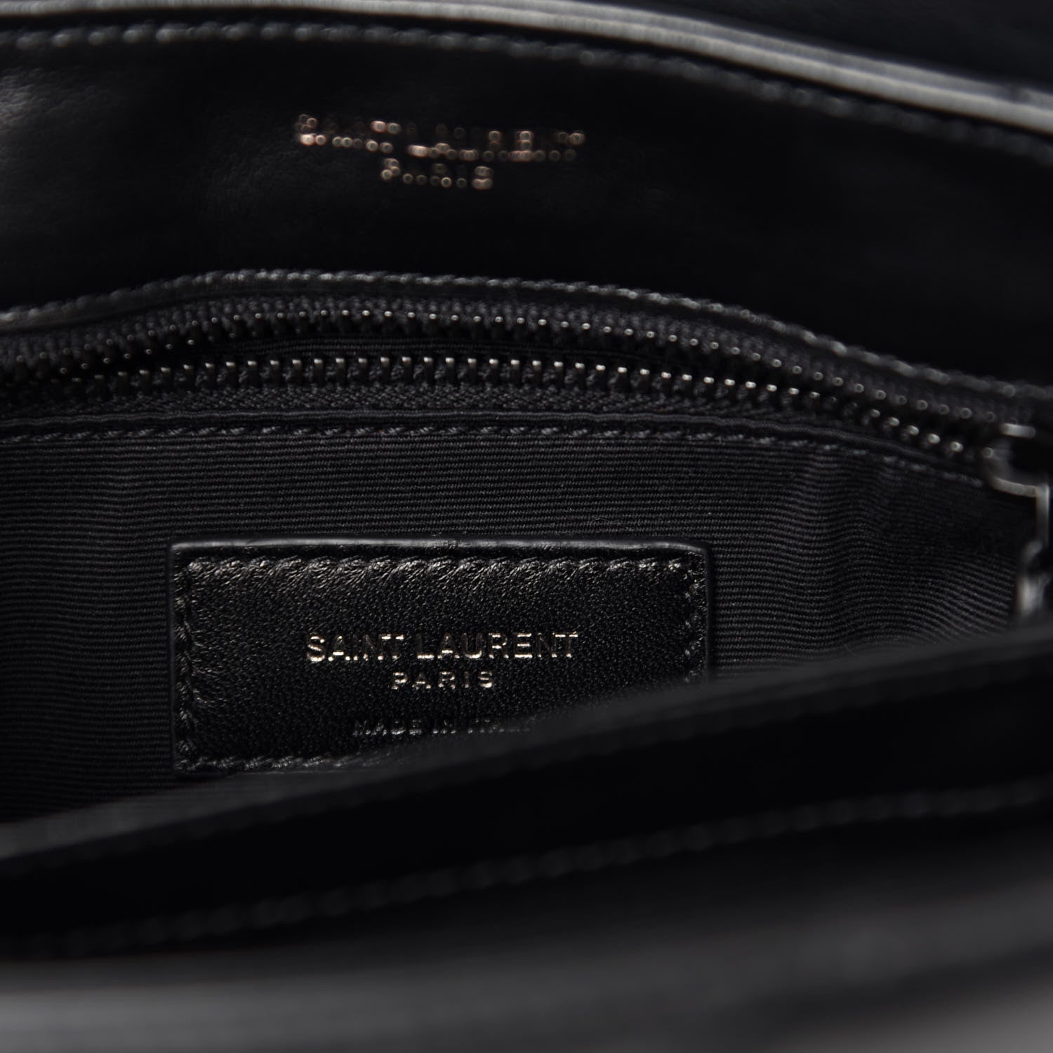 Saint Laurent Calfskin Y Quilted Monogram Toy Loulou Crossbody Bag Black 8 of 12